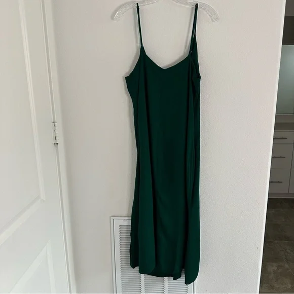 Reformation Crimini Midi Dress in Emerald Green Size: 16 - Picture 11 of 14